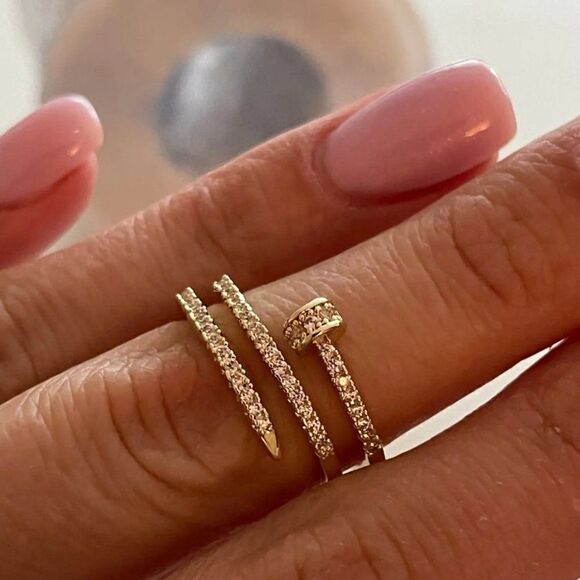 Designer Wrap Nail Ring in 14k Gold - Picture 7 of 10